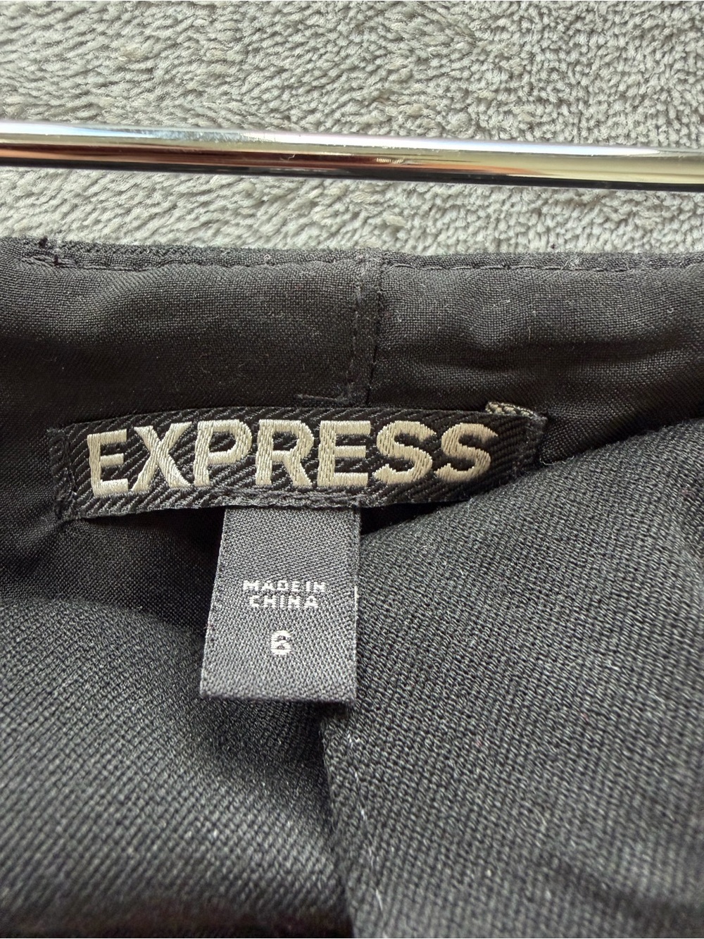 Express Black Pencil Skirt with Side Ruffle & Front Slit - Picture 5 of 5